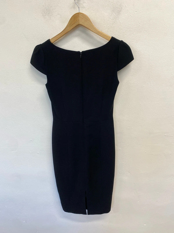Lovely Hobbs business formal black midi dress UK 8 AG006