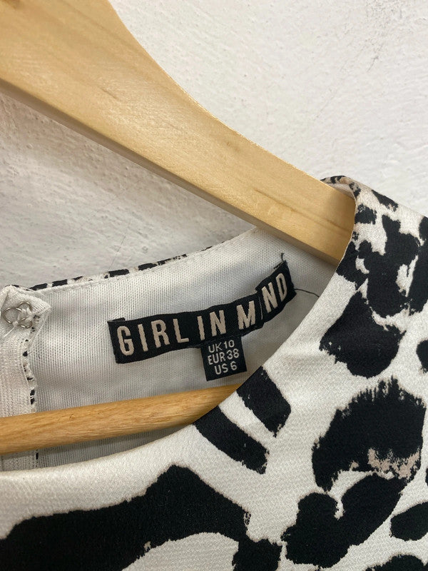 Girl In Mind Fabulous Animal Print Midi Dress UK 10 LK009