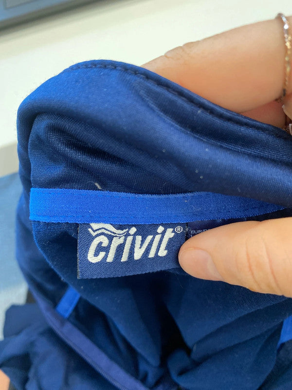 Fabulous crivit dark blue quarter zip top uk 12 KD001