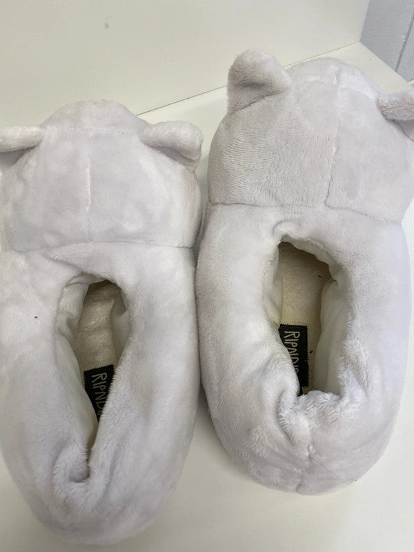 Fabulous Men’s Ripndip white cat flufffy slipper UkL/Xl 9-11 JR001