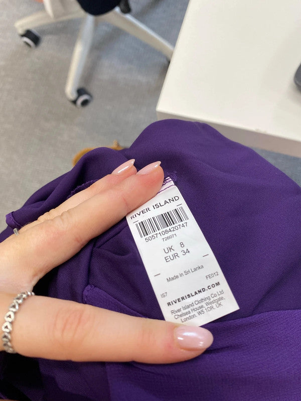 Lovely river island nwt purple cami UK 8 KM004