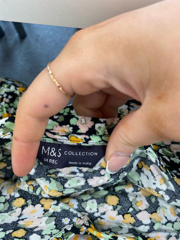 Stunning M&S floral midi dress uk 14R KS003