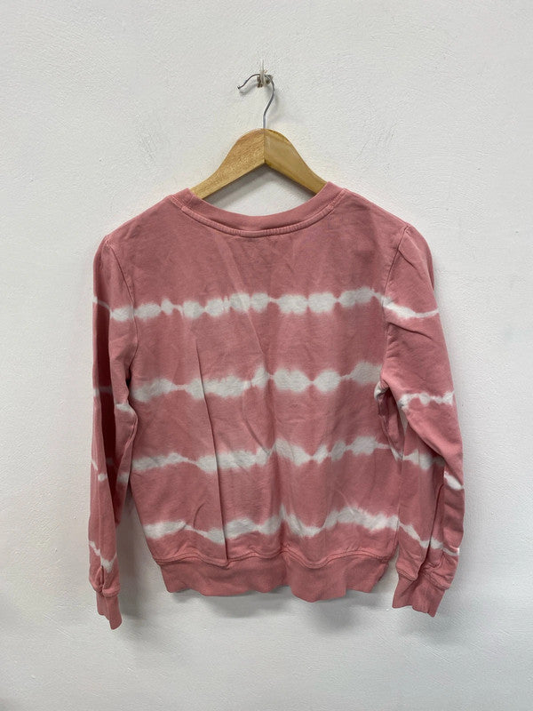 M&S Cute Pink Tie Dye Sweatshirt UK 12 HA001