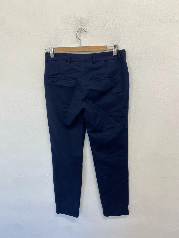 Lovely Zara women’s navy chino trousers formal UK S AG005