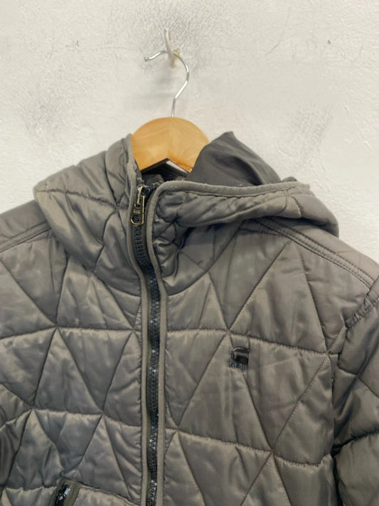 Fabulous men’s g star raw khaki quilted coat UK M DF002