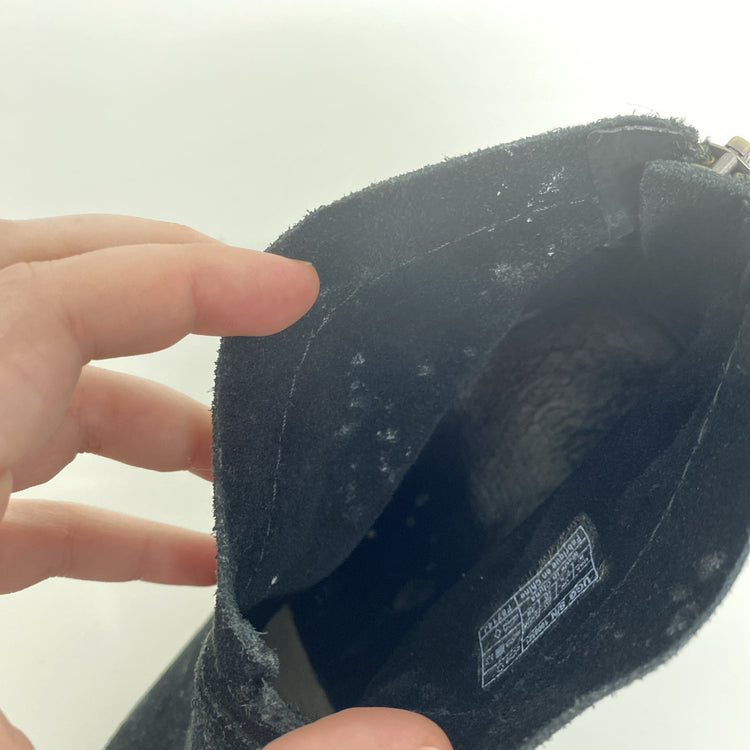 UGG Charlotte Black Suede Block Heel Ankle Boots Size UK 7.5 KD001