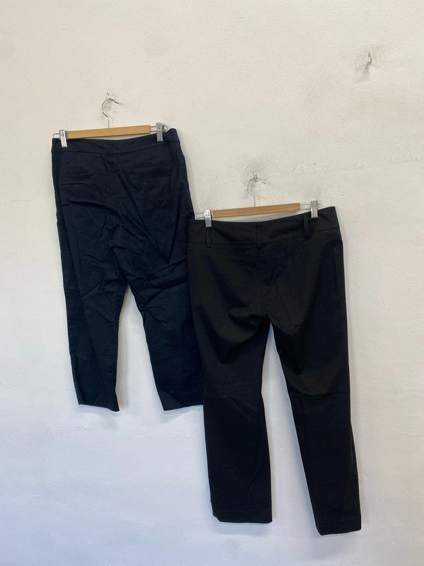 Lovely duo of office trousers next navy black UK 10 #4 AG005