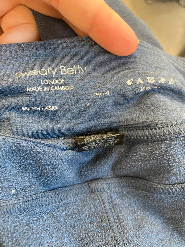 Sweaty Betty Fab Blue Crop Yoga Pants Size XL MD002