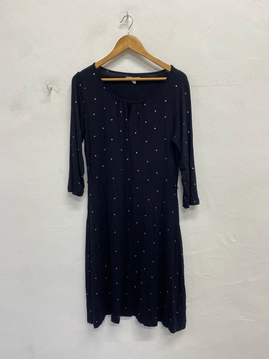 Fabulous White Stuff spotted jersey midi dress Uk12 silver spots SR006