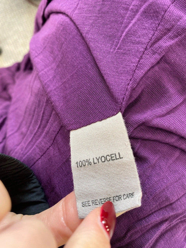 Gorgeous jigsaw purple low neck midi dress uk S JM004