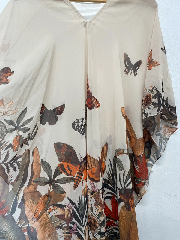 H&M Gorgeous Butterfly Floral Kaftan One Size NC001