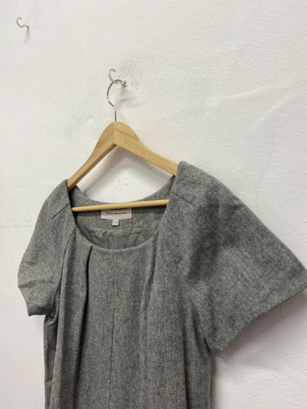 Stunning French Connection classic grey dress Uk8 wool blend AG006
