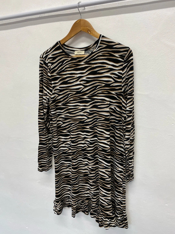 Fab Papaya tiger stripe loose casual dress UkL CR002