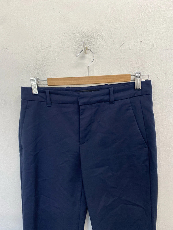 Lovely Zara women’s navy chino trousers formal UK S AG005