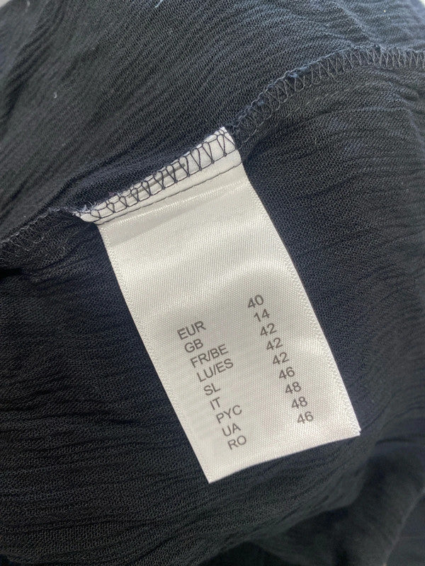 Stunning s.oliver ethnic black gypsy tunic dress Bardot UK 12 LW005