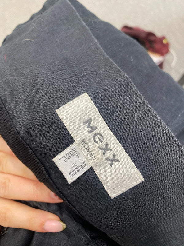 Stunning vintage mexx black linen maxi dress UK 10 MM005