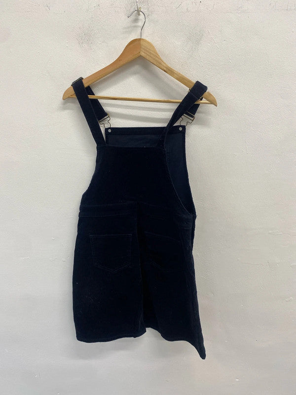 Lovely TU navy cord pinafore dress UK 12 MM005