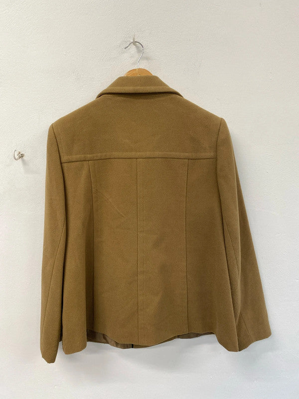 Classic Next mustard short Peacoat 18 double breasted KM003