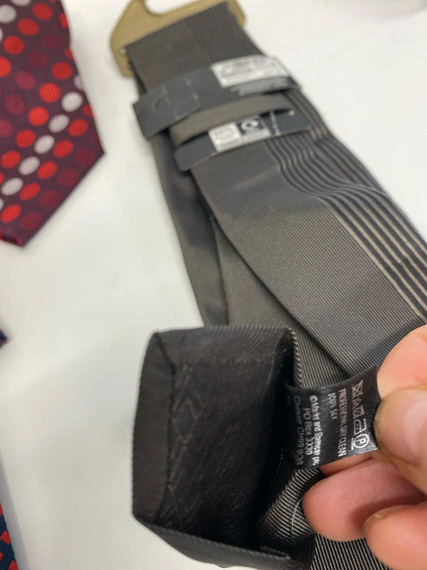 Fab trio of men’s Ties M&S silk reds & Browns #38 LD003