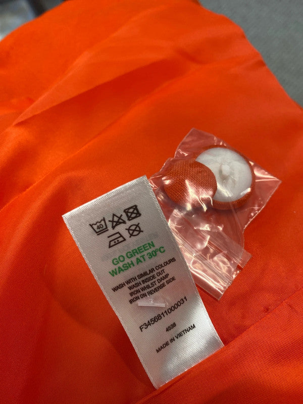 Fabulous bright tangerine linen blend blazer Uk12 New Et Vous AO001