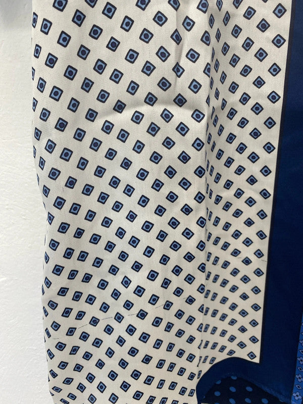 Zara Gorgeous Blue Artsy Boho Satin Tunic Size XS AE001