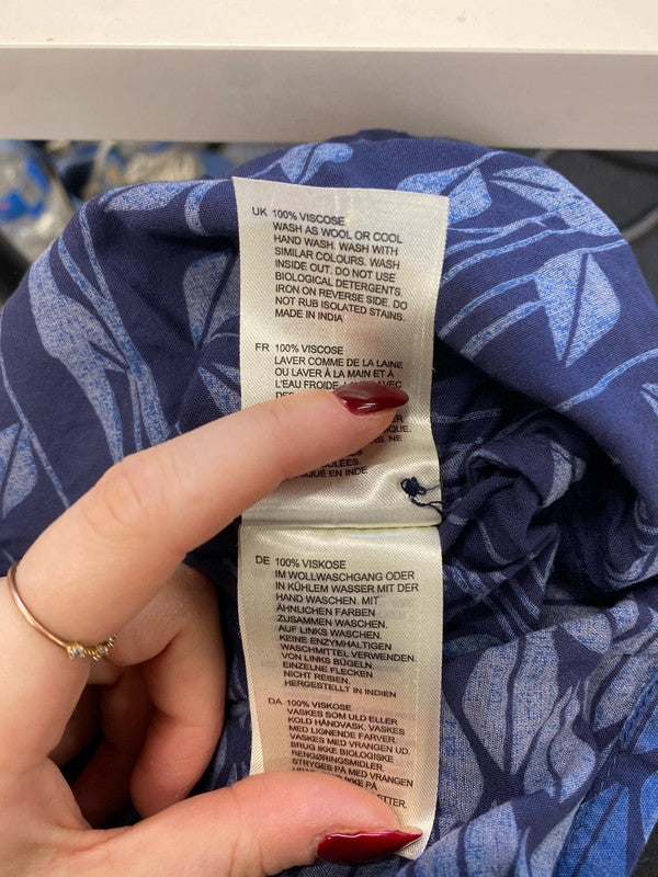 Lovely white stuff navy floral tunic dress UK 12 MM005