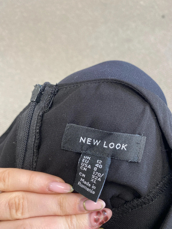 Lovely new look black belted jumpsuit uk 12 MB001