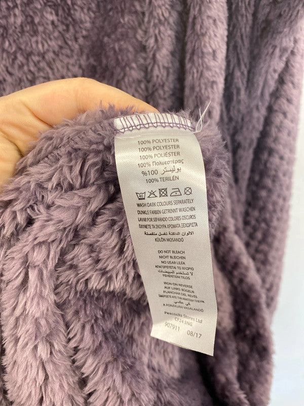 Peacocks Fabulous & Cozy Purple Dressing Gown Onesize LD003