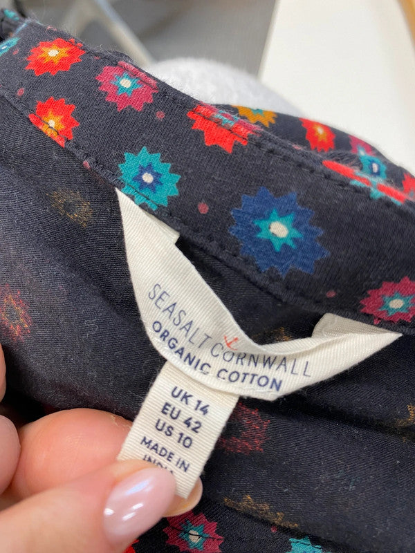 Lovely Seasalt Cornwall floral dress UK 14 KS003