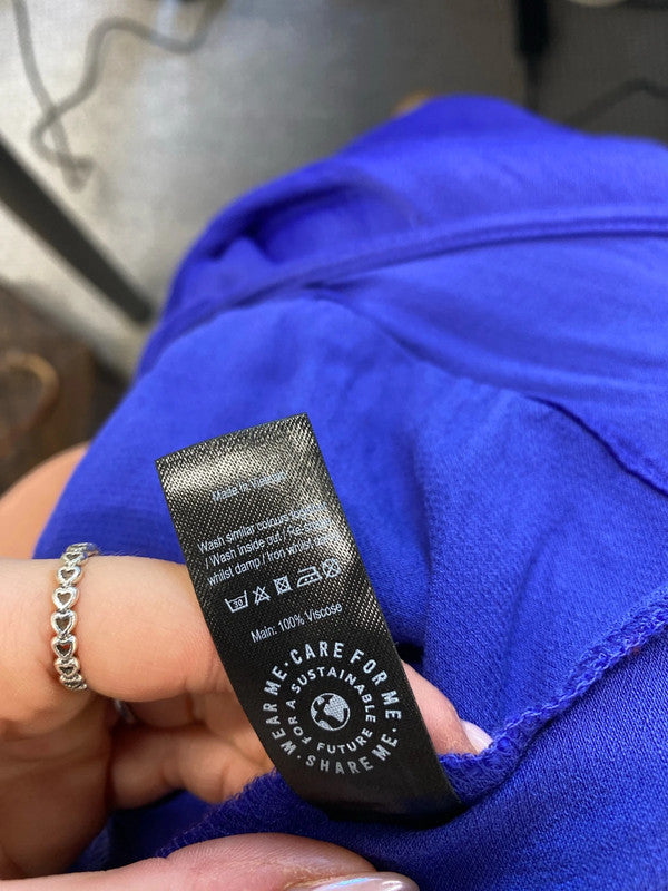 Lovely George cobalt blue wrap dress midi dress UK 20 NC001