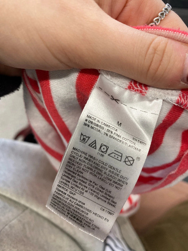 Lovely stunning casual duo of tops striped gap mango UK M/L NN001 #3