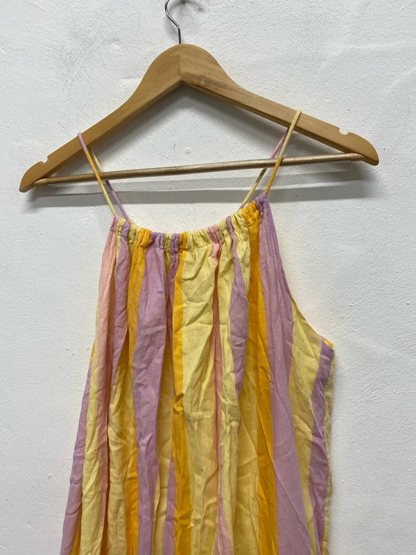 Fabulous Mango Striped summer dress UkM pastels KS002