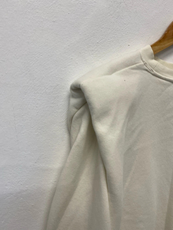 Fabulous H&M sweatshirt with shoulder pads UkM cream JB001