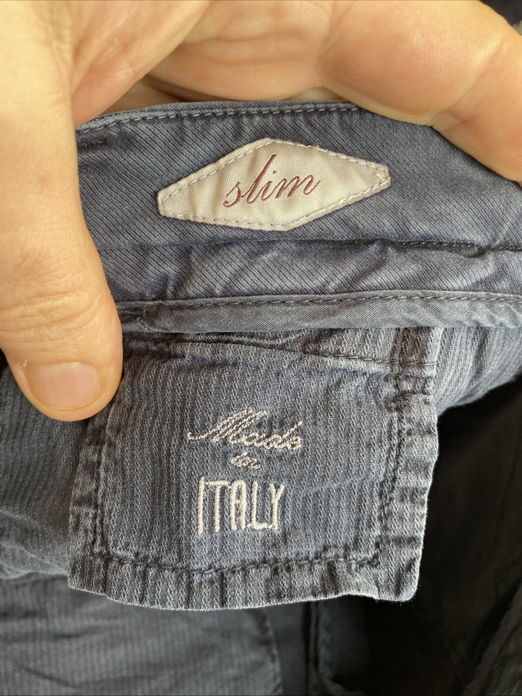 Briglia 1949 Slim Fit Blue Pants In Size 32/46 Made In Italy AG006