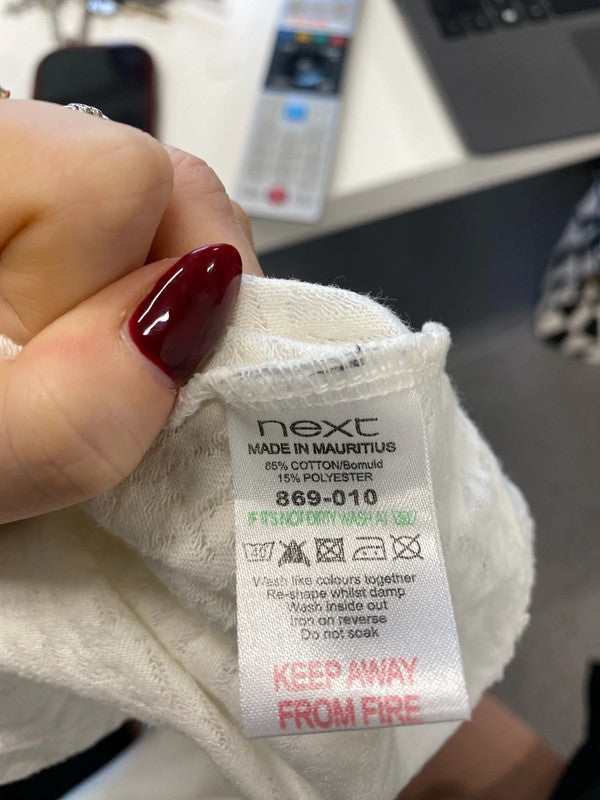 Lovely duo of cute white Halterneck tops new look next UK 10 SW001 #17