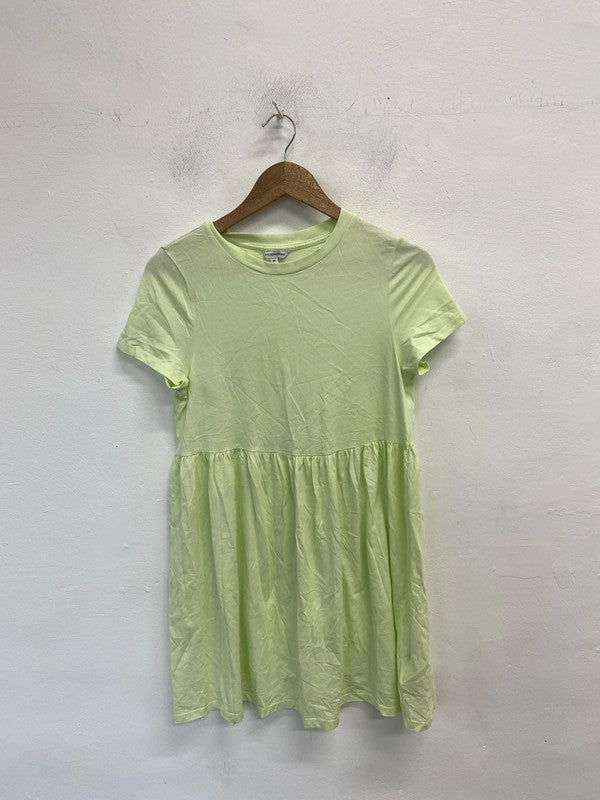 Lovely clockhouse lime Green Mini cute dress UK M LL003