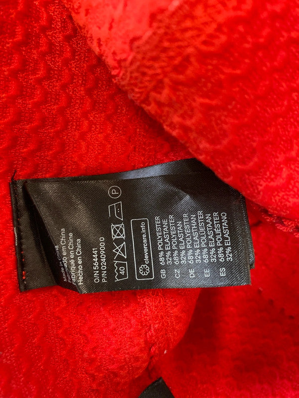 Fabulous bright Red textured skirt H&M UkS tiered formal occasion CF002