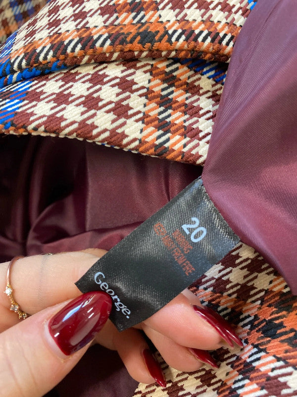 Gorgeous clueless vibe checked george skirt new UK 20 RG021