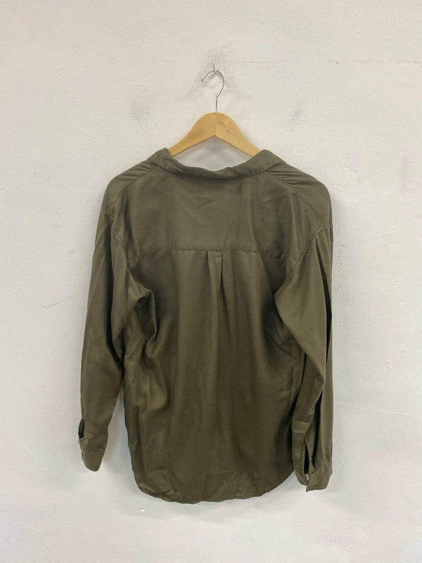 Msch Stylish Khaki Loose Fit Shirt Size S-M SR006