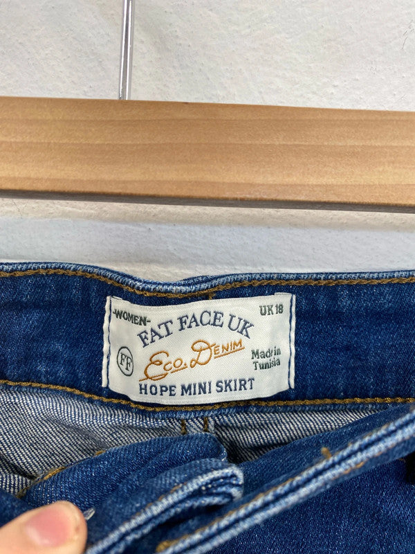 FatFace Chic Hope Denim Mini Skirt UK 18 KN002