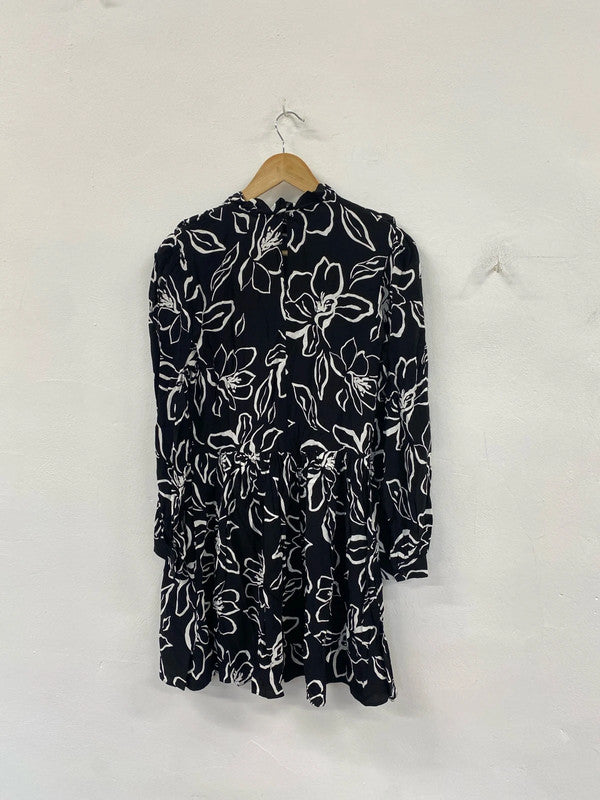 Stunning river island flower design mini dress uk 8 KM004