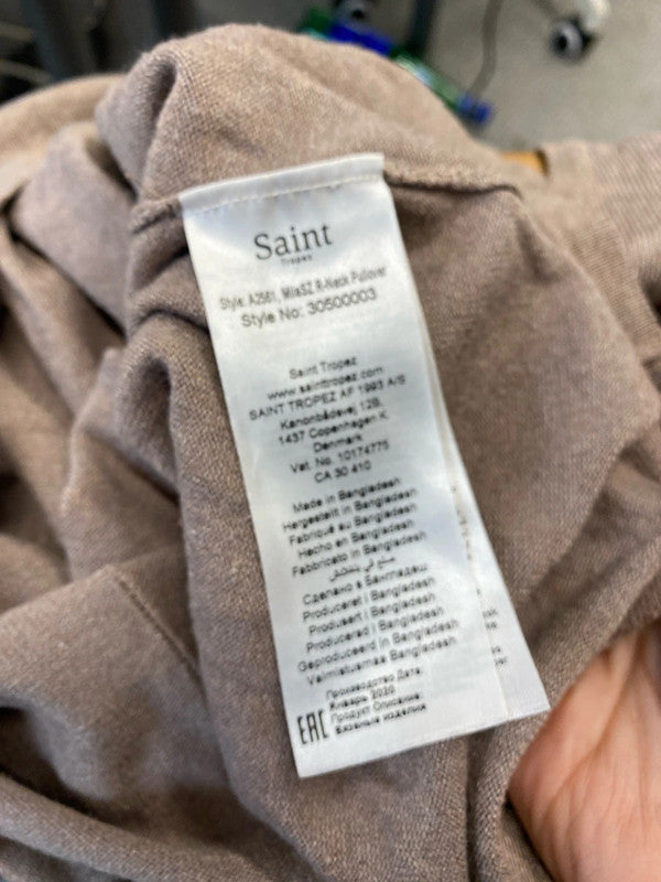 Stunning St Tropez neutral brown loose fit knit UkM SR006