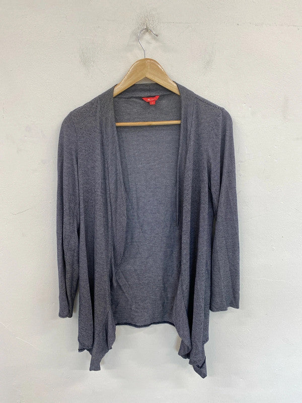 Monsoon Chic Navy Stripe Cardigan Size M MM005