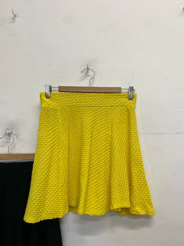 Lovely duo of skater skirts black yellow h&m UK S SW001 #1