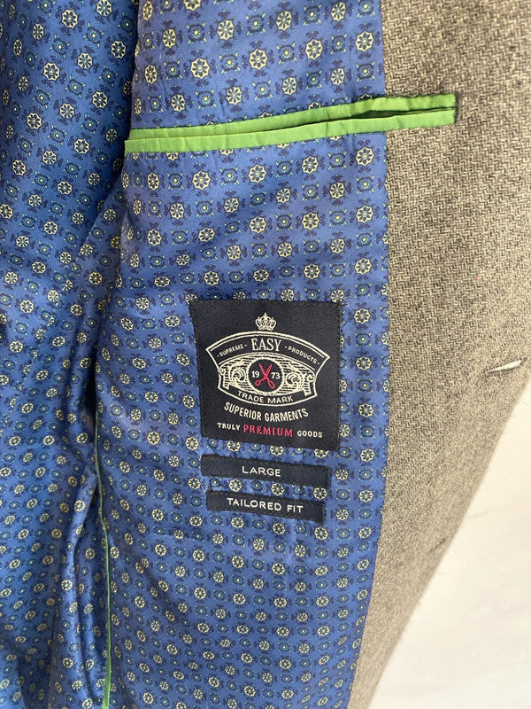 Classic grey tweed blazer L Easy JM008
