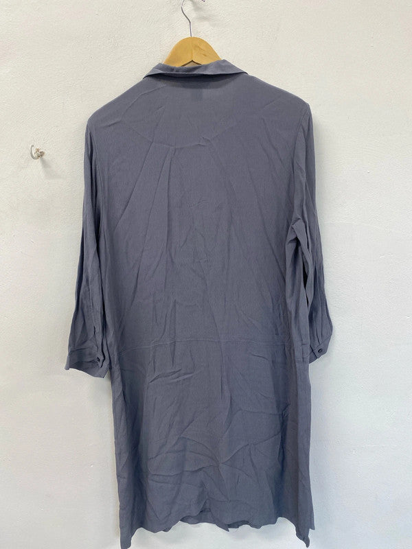 Beautiful soft grey H&M shirt dress tunic 16 KM003