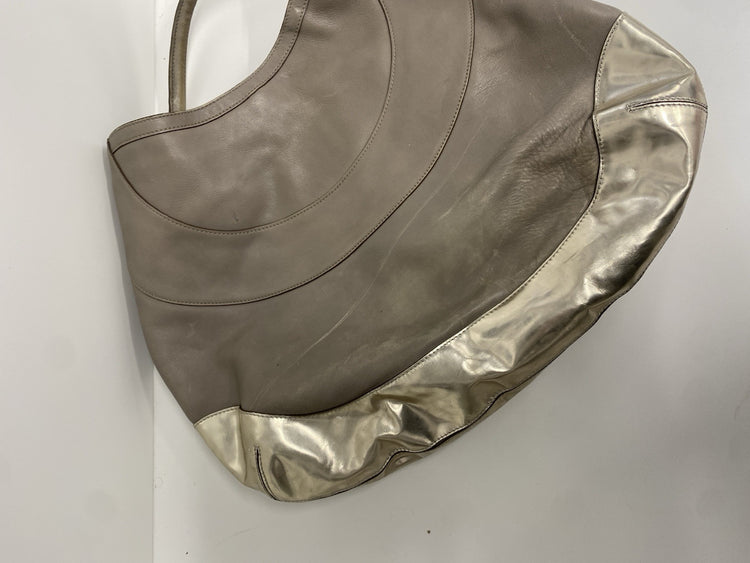 Lovely Anya Hindmarch Cooper Cream Silver Hobo Handbag JP001