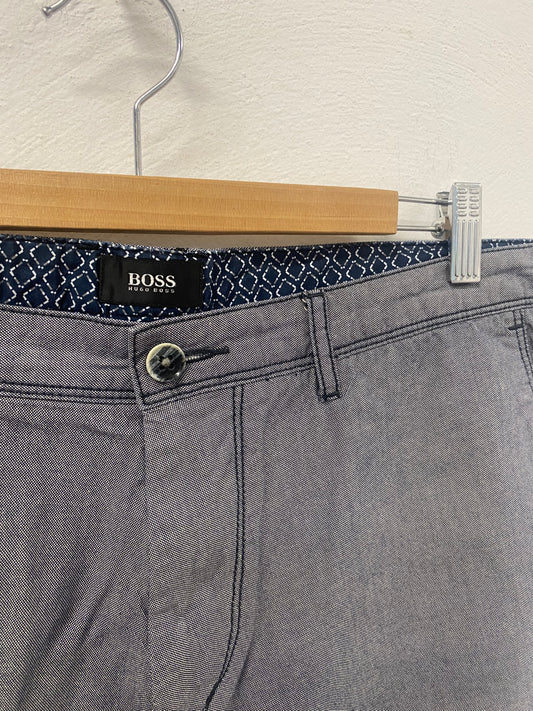 Hugo Boss Crigan2 grey blue chino pant 36r AM012