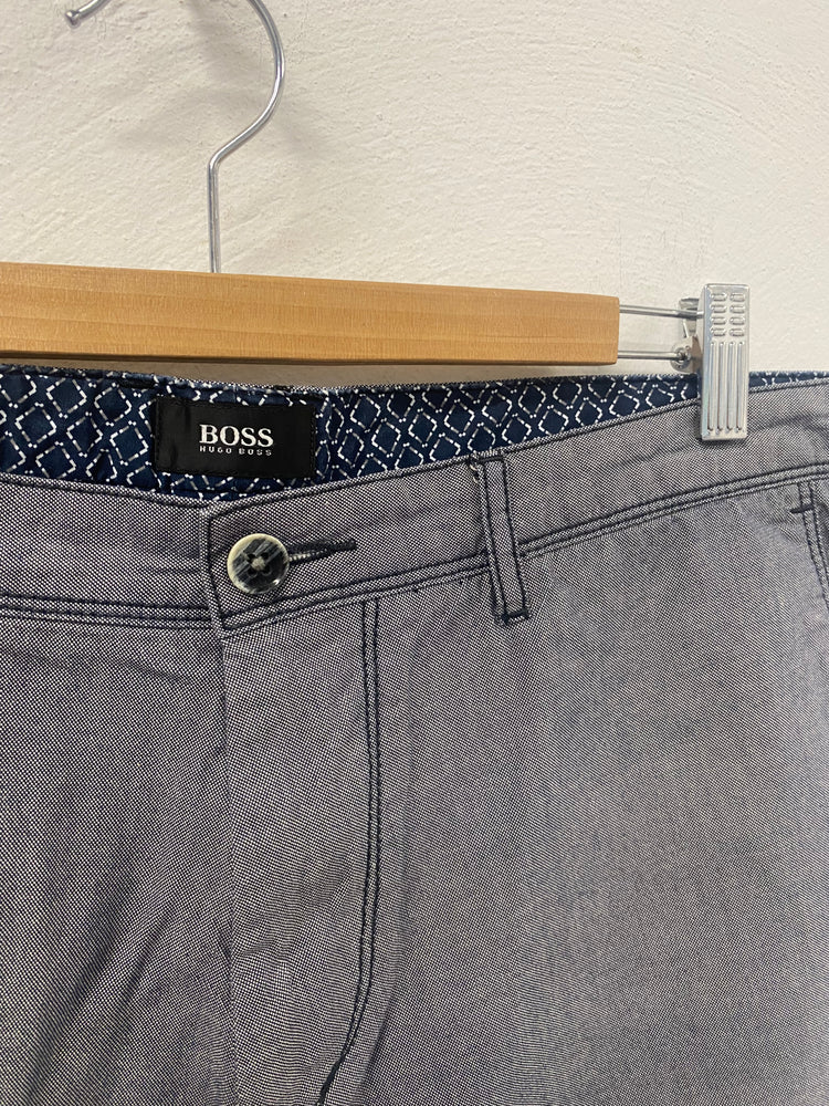 Hugo Boss Crigan2 grey blue chino pant 36r AM012