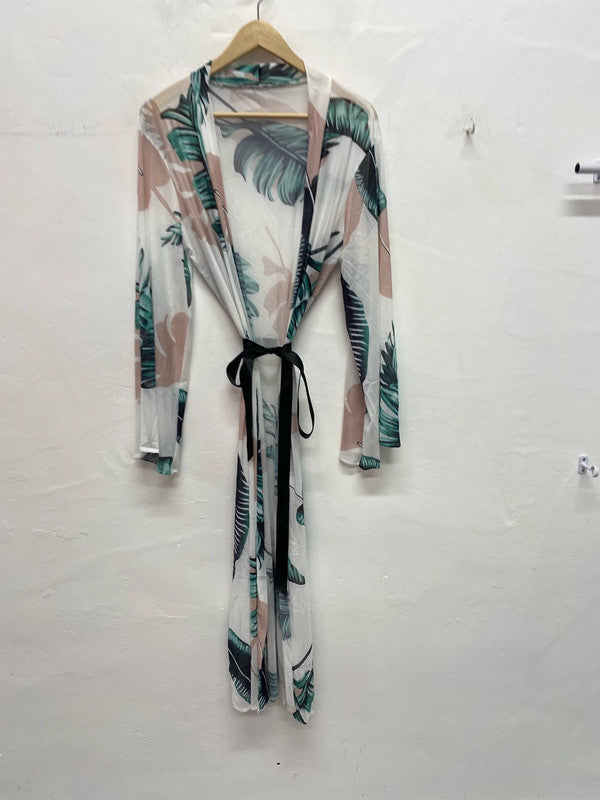 Stunning Shein tropical pool cover kimono UkM LD003